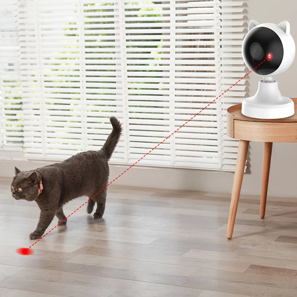 Environmentally friendly modern cat laser toy automatic interactive indoor USB rechargeable dual-mode laser pointer