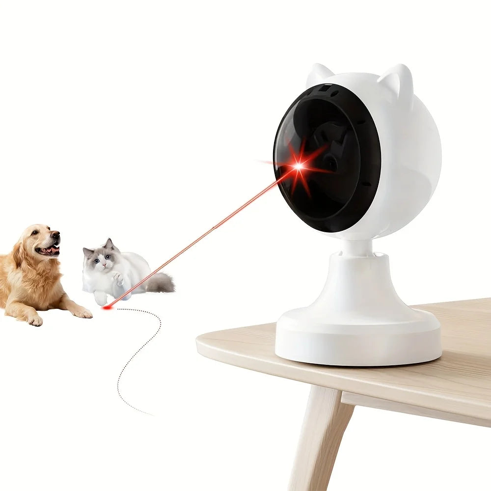 Environmentally friendly modern cat laser toy automatic interactive indoor USB rechargeable dual-mode laser pointer