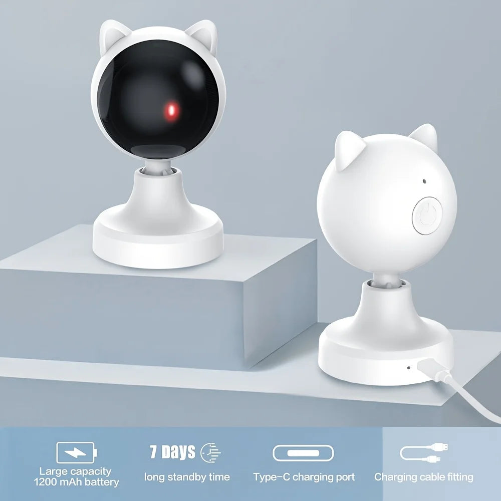 Environmentally friendly modern cat laser toy automatic interactive indoor USB rechargeable dual-mode laser pointer
