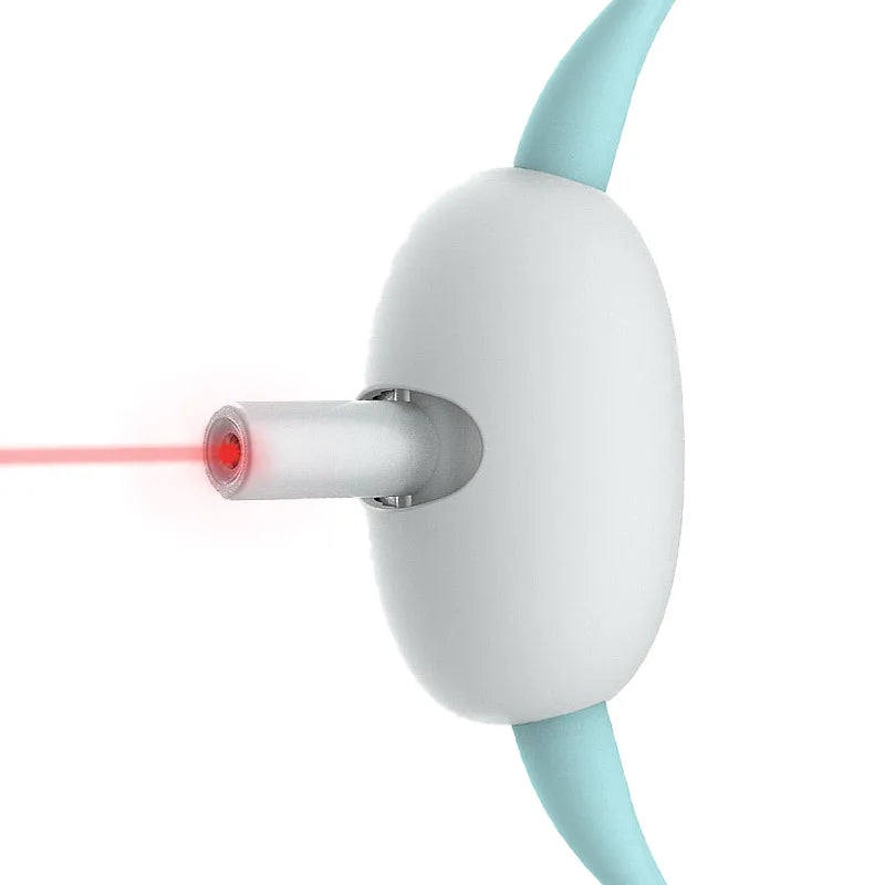 Automatic Cat Toy with Light Emitting Diode Light Pet Interactive Cat Toy Rechargeable Wearable Kitten Electronic Collar
