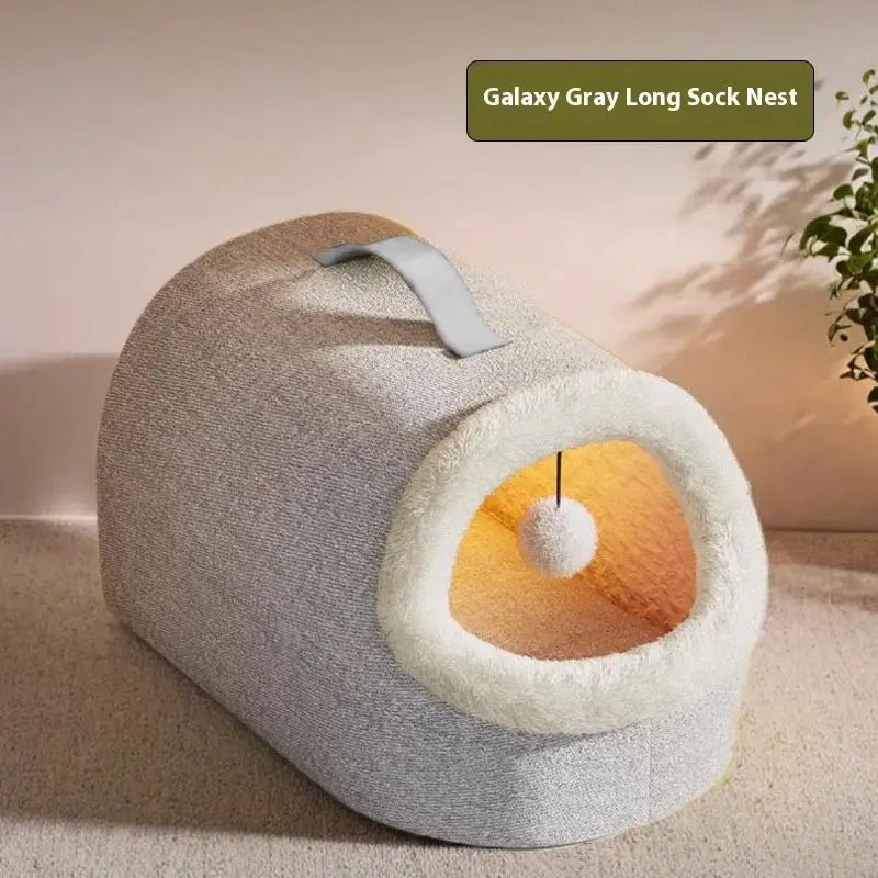 Autumn and winter warm closed cat and dog bed constant temperature heating large size pet electric blanket pet supplies