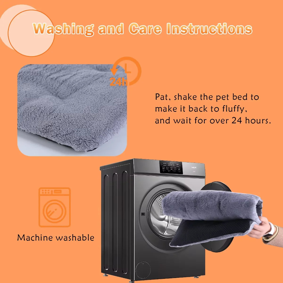Self-heating pet bed Self-heating non-slip bottom Washable non-electric dog pad Indoor and outdoor dog heating pad
