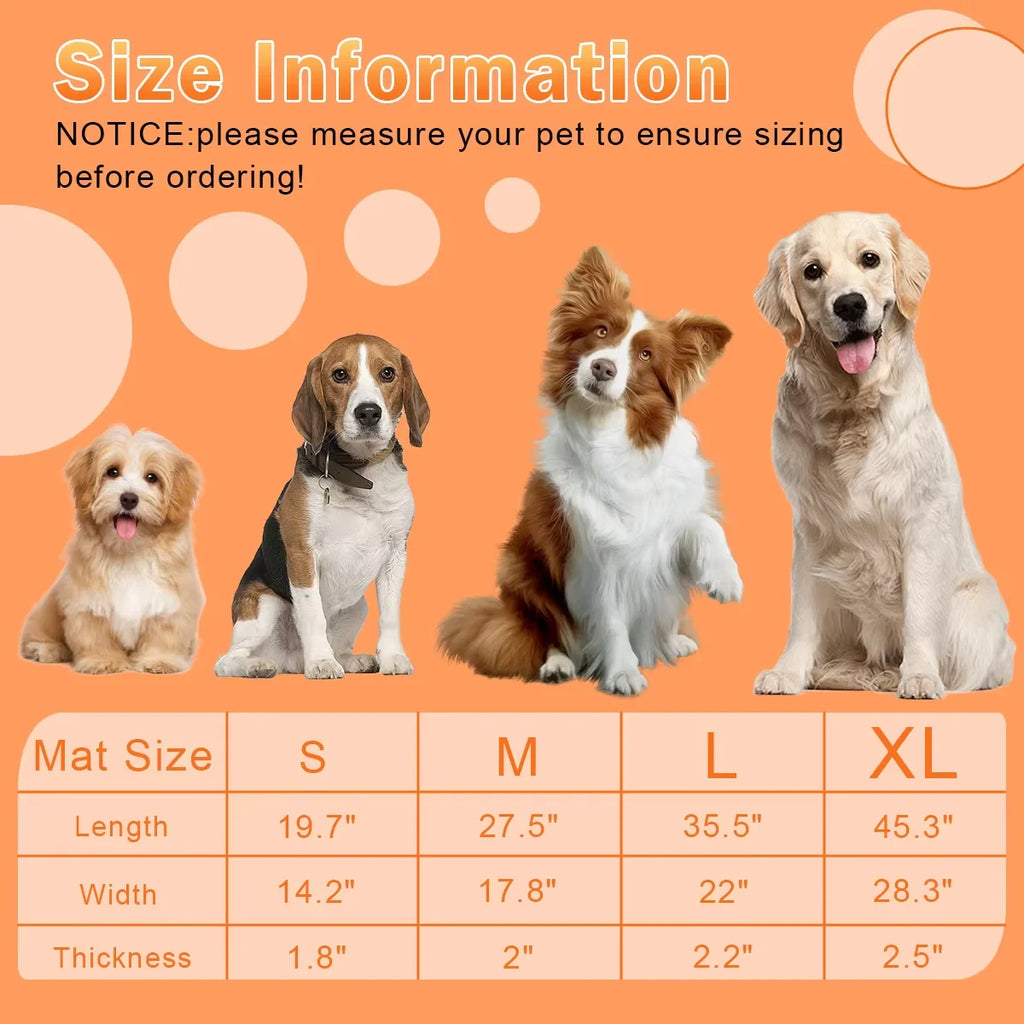 Self-heating pet bed Self-heating non-slip bottom Washable non-electric dog pad Indoor and outdoor dog heating pad