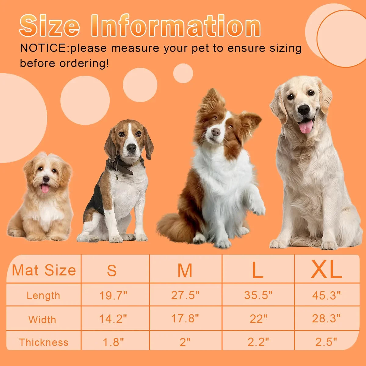 Self-heating pet bed Self-heating non-slip bottom Washable non-electric dog pad Indoor and outdoor dog heating pad