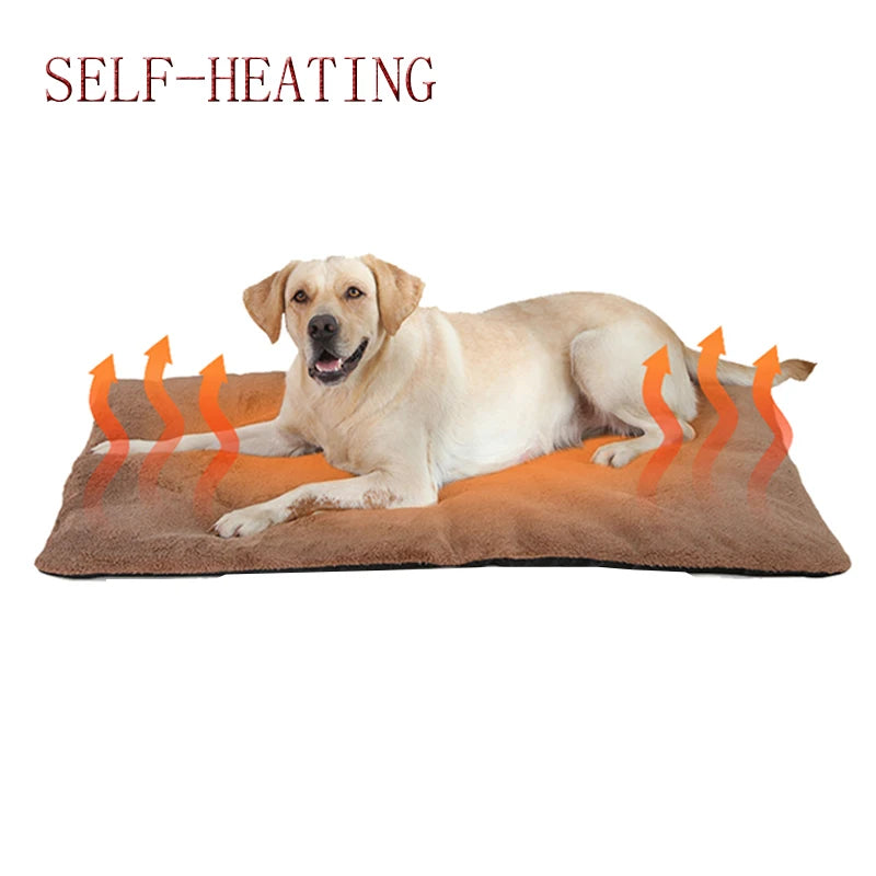 Self-heating pet bed Self-heating non-slip bottom Washable non-electric dog pad Indoor and outdoor dog heating pad