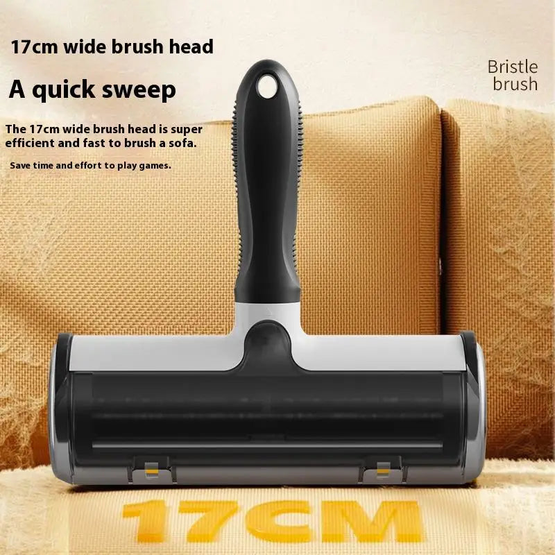 Removable Handle Solid ABS Material Self-Cleaning Reusable Pet Roller Brush Dog Brush Pet Cat Hair Remover Plush Roller Brush