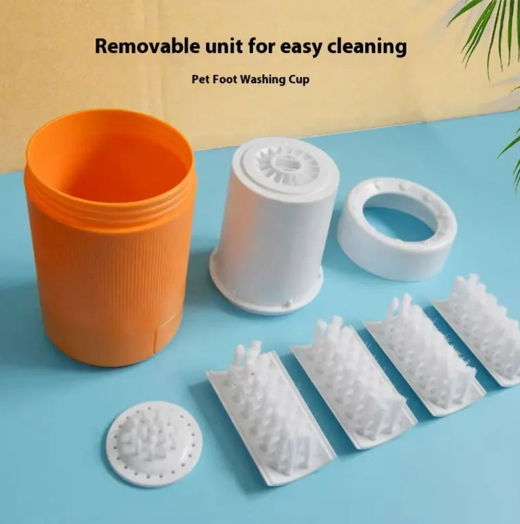 Wholesale New Products Plastic Pet Foot Bath Cup Tools Portable Dog Paws Cleaning Cup Pet Cleaning Beauty