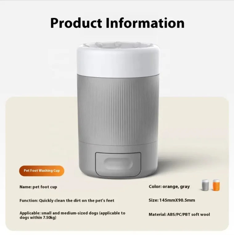 Wholesale New Products Plastic Pet Foot Bath Cup Tools Portable Dog Paws Cleaning Cup Pet Cleaning Beauty