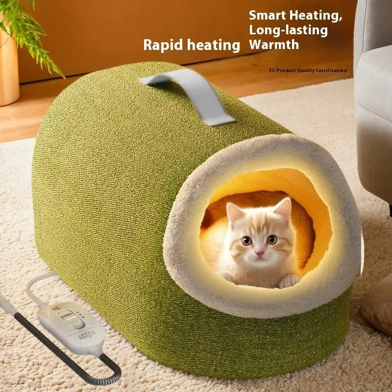 Autumn and winter warm closed cat and dog bed constant temperature heating large size pet electric blanket pet supplies