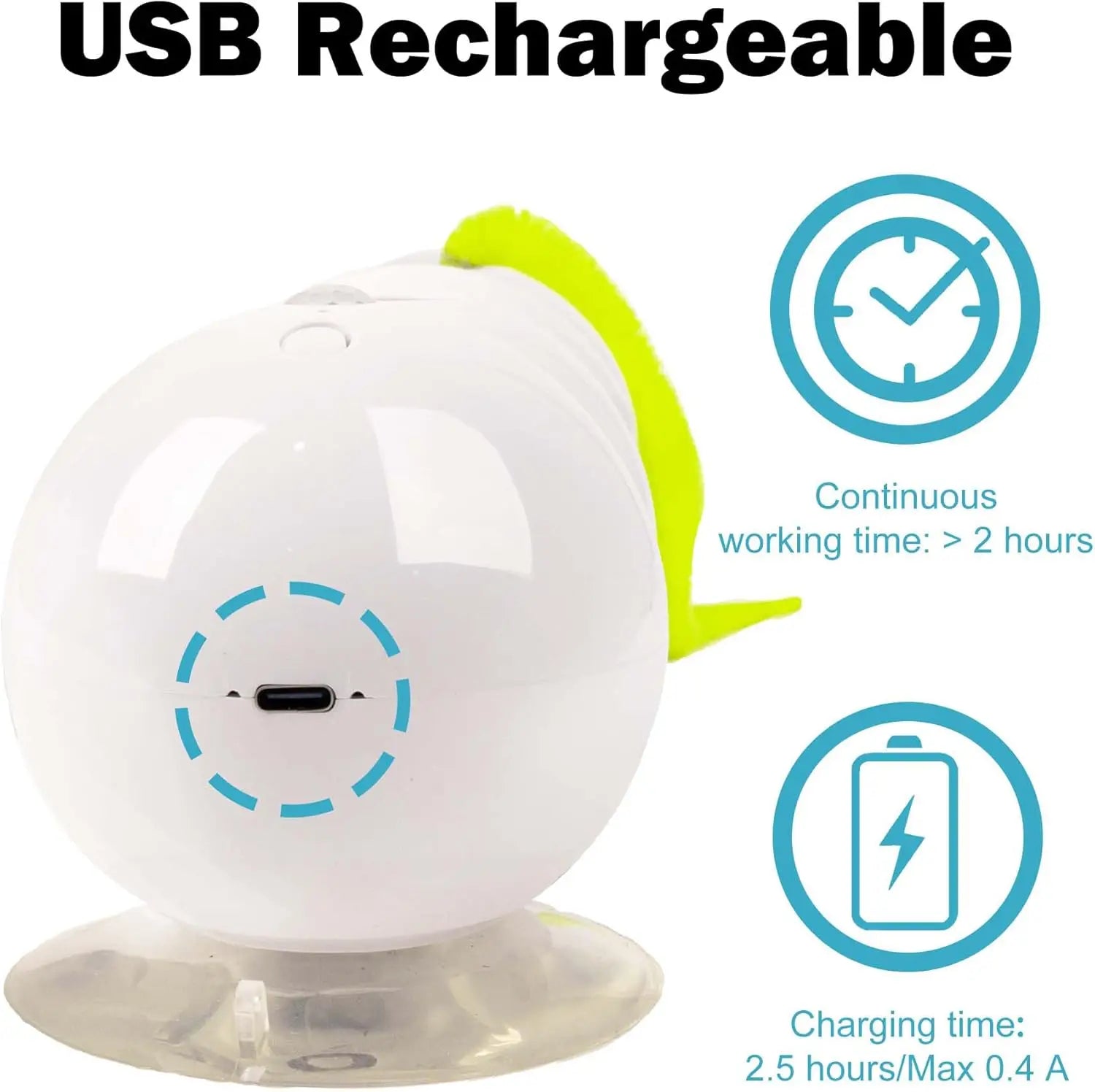 Automatic Electric Cat Toy Smart Induction Smart Cat Toy Mobile Fluffy Tail Thump Hole Cat Toy with Sucker