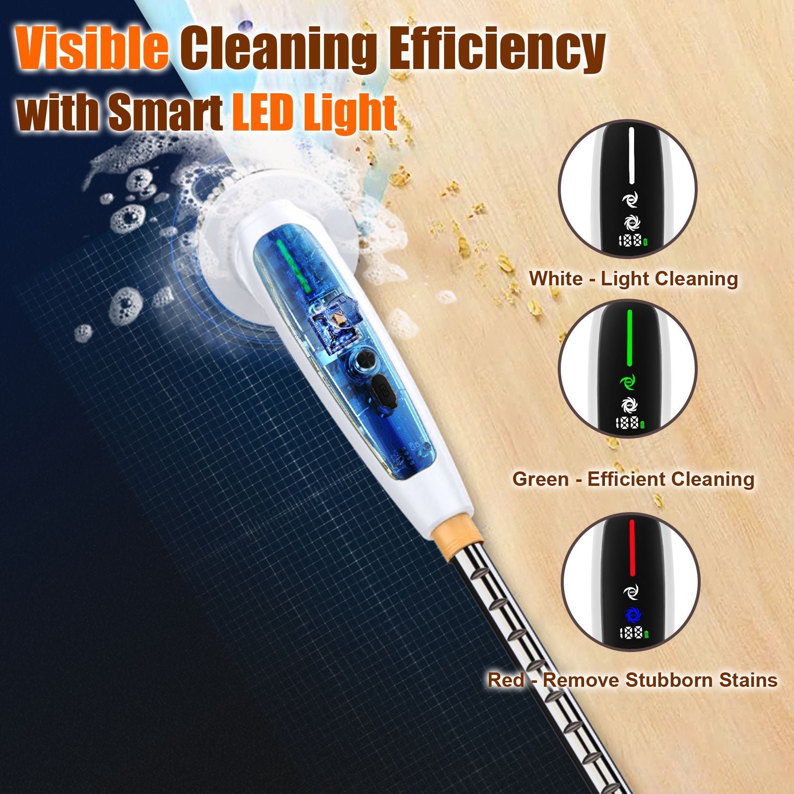Electric cleaning brush, Amazon popular strong torque, silent and retractable intelligent induction variable speed electric cleaning brush