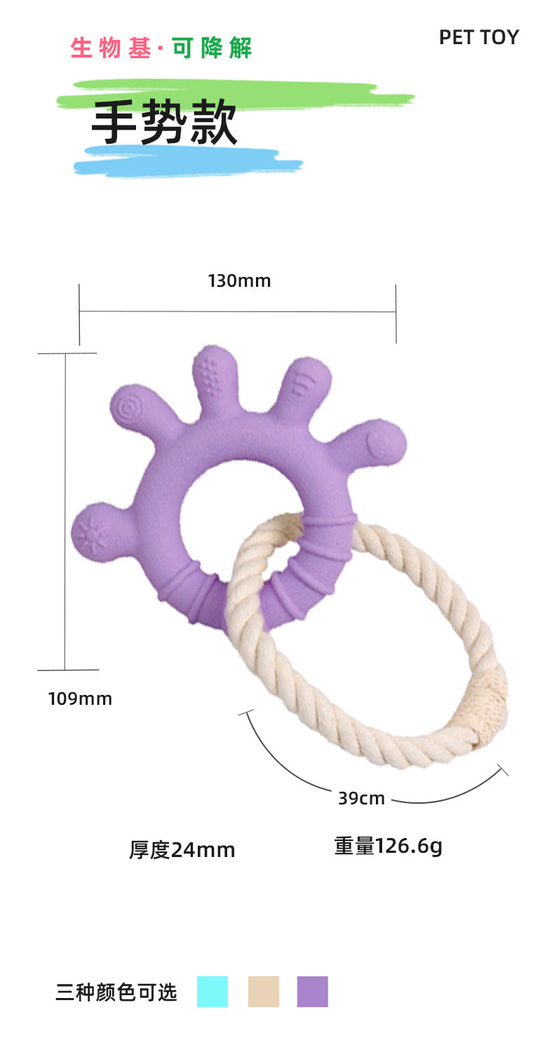 Customized pet toys dog dog toys bite-resistant teeth cleaning natural rubber chewing molar stick spot