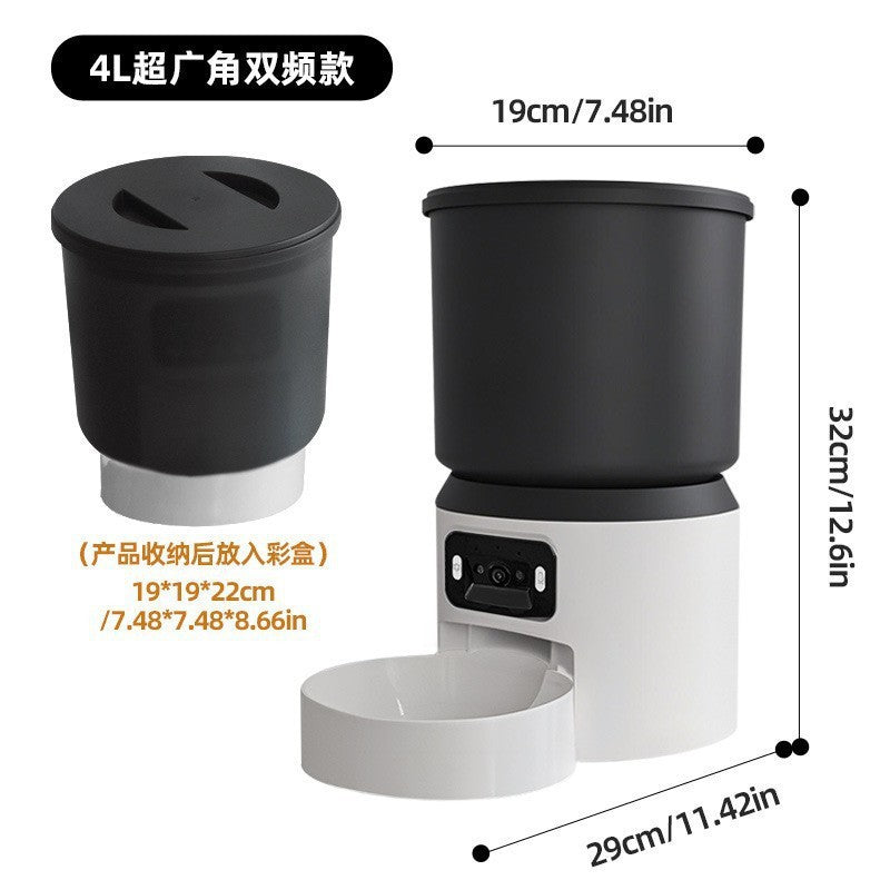 Cross-border explosive pet intelligent feeder cat supplies timing quantitative remote control automatic feeding camera