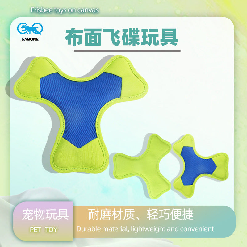 Canvas Fabric Frisbee Pet Toy Plush Dog Toy Oxford Cloth Interactive Dog Frisbee
