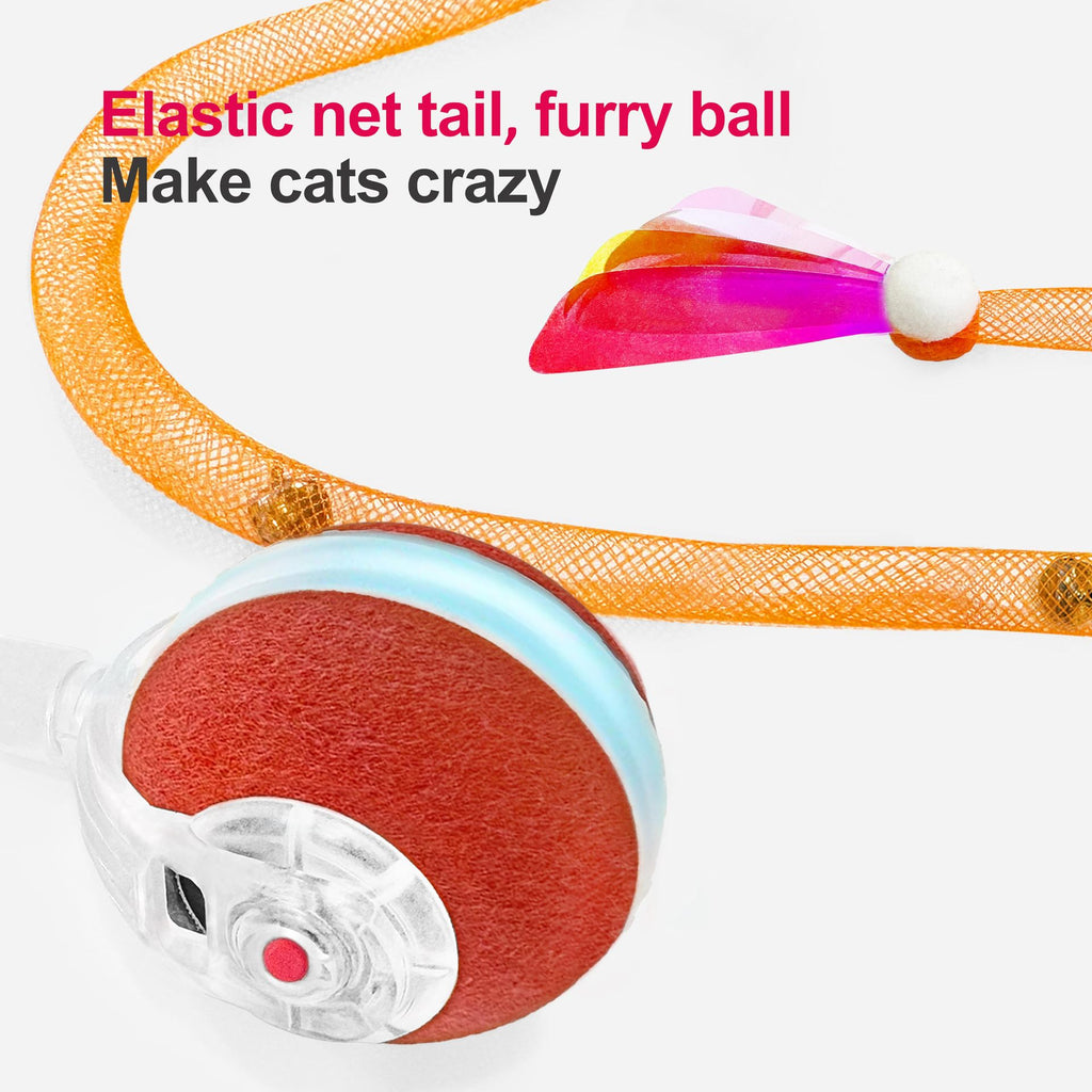 Cross-border bite-resistant automatic cat toy ball, cat toy ball self-hi to relieve boredom with rope pet supplies