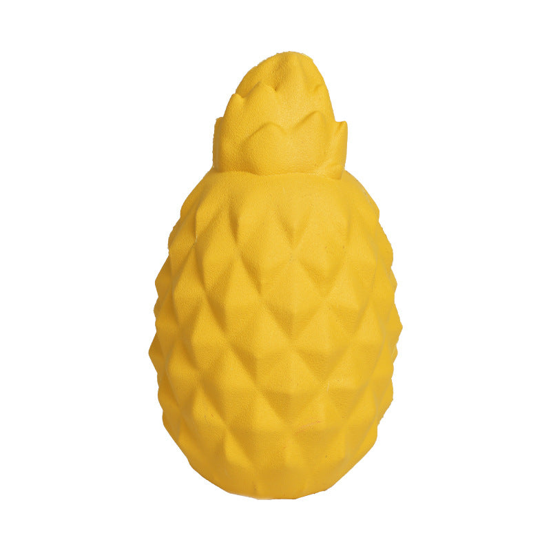 Direct sales anti-real pineapple dog leak toy bio-based degradable rubber bite-resistant and stuffy molar interaction