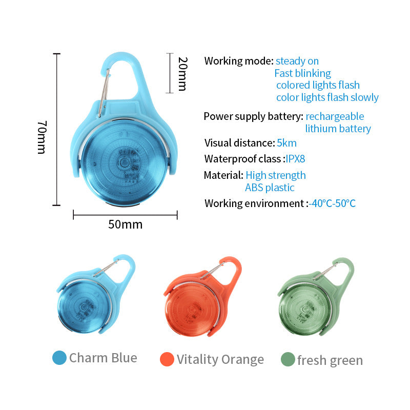 5ABONE Pet Warning light-IPX8 waterproof waterproof intelligent anti-lost lightweight