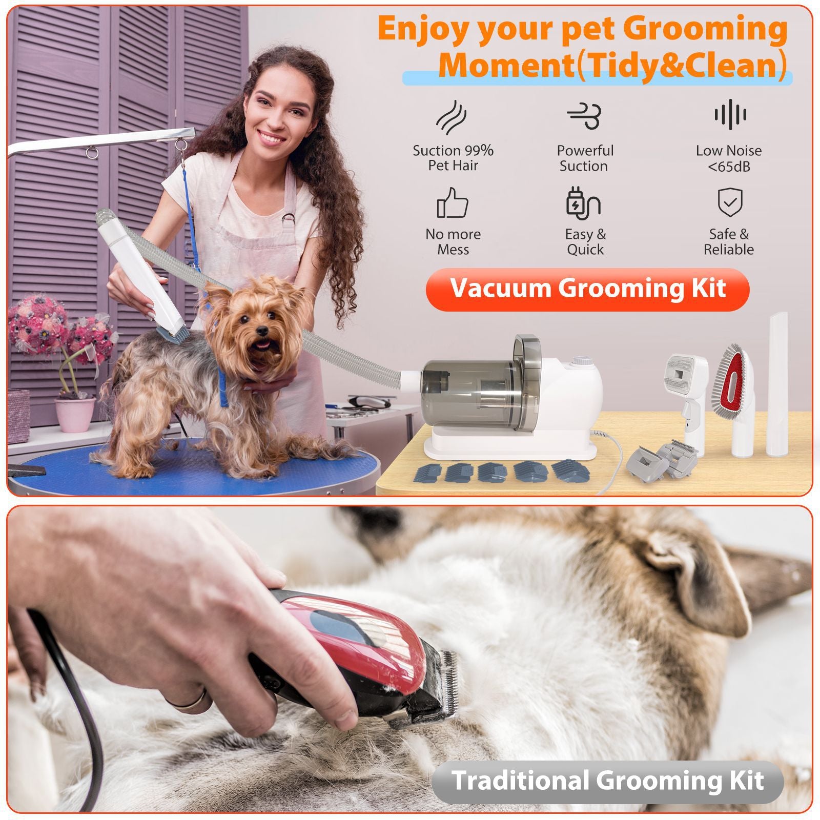 Pet vacuum cleaner all-in-one machine pet care machine pet haircut set X1