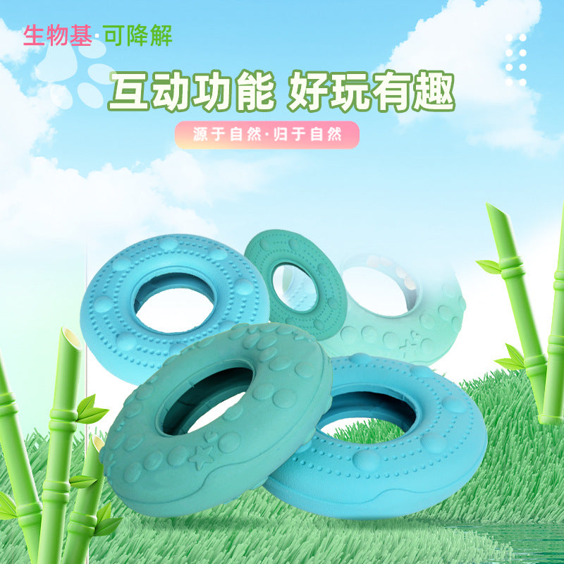 Bio-based biodegradable natural rubber donuts Pet toys, dog toys Cleansing and leaking food