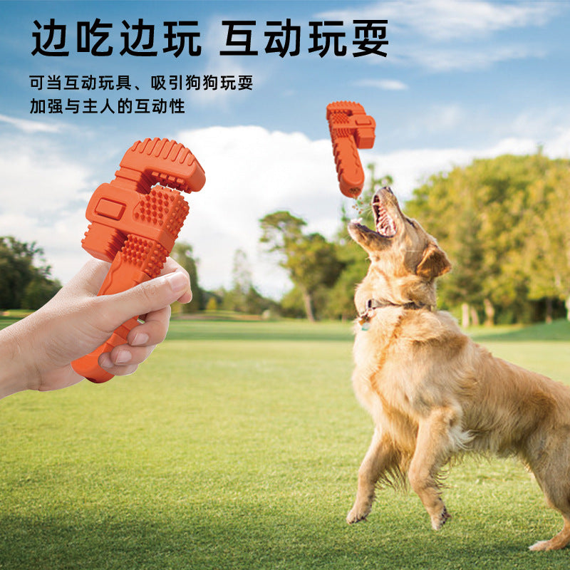 Free design mold opening custom food grade antistuffing hammer wrench tool dog toy tooth glue molar toy
