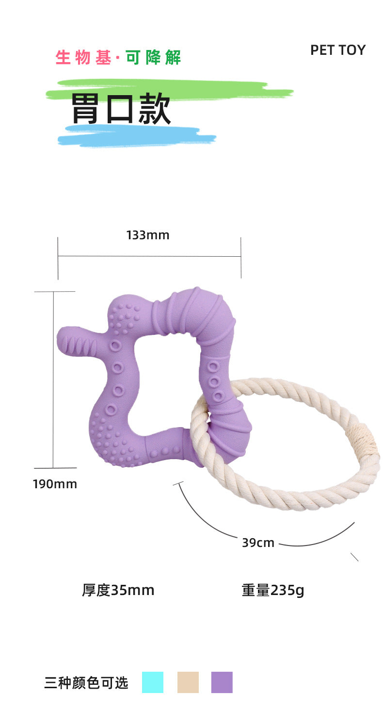 Customized pet toys dog dog toys bite-resistant teeth cleaning natural rubber chewing molar stick spot