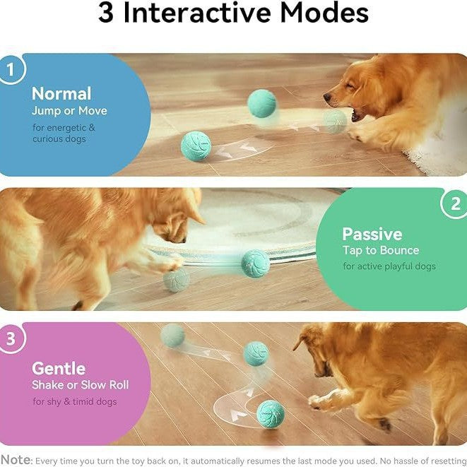 new pet smart interactive dog self-fun toy electric bouncing spinning ball pet toy