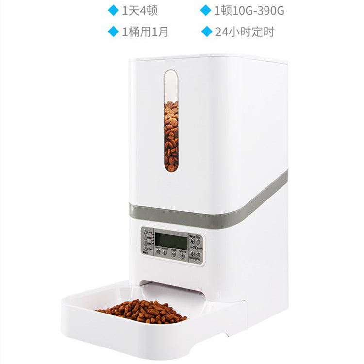 Manufacturer Cross-border Pet Automatic Feeder Four Meals Timed Quantitative 6L Cat and Dog Feeder Feeder Intelligent Feeder
