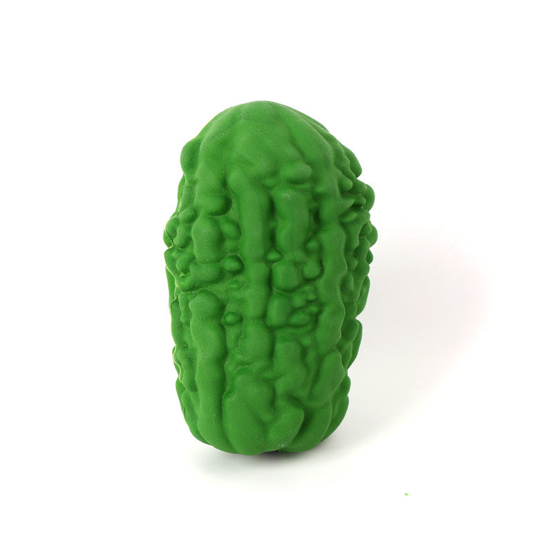 Bitter melon vegetable bio-based pet grinding teeth dog chewing to relieve boredom animal bite-resistant leakage toy