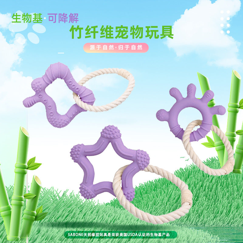 Customized pet toys dog dog toys bite-resistant teeth cleaning natural rubber chewing molar stick spot