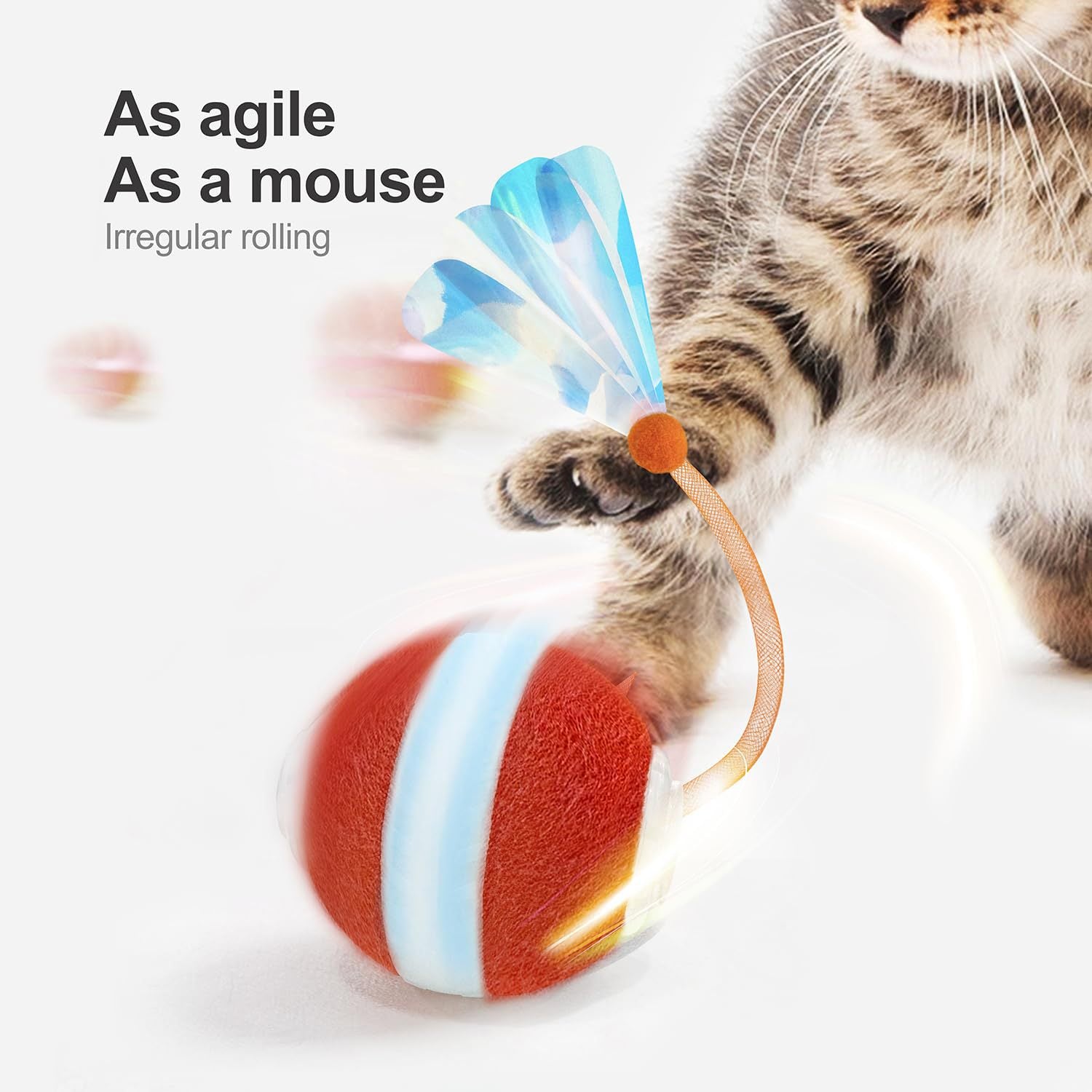 Cross-border bite-resistant automatic cat toy ball, cat toy ball self-hi to relieve boredom with rope pet supplies