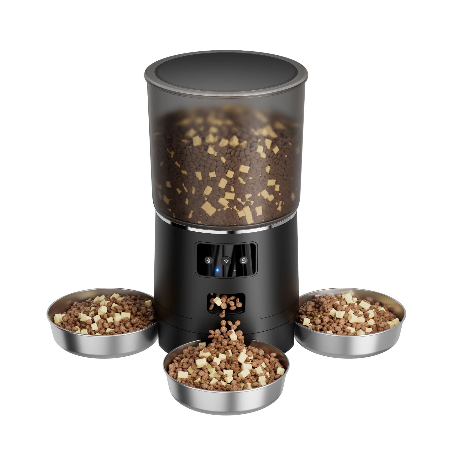 Pet feeder Circulating feeder Cat and dog food warehouse Quantitative timing Meal machine intelligence Intelligent feeder