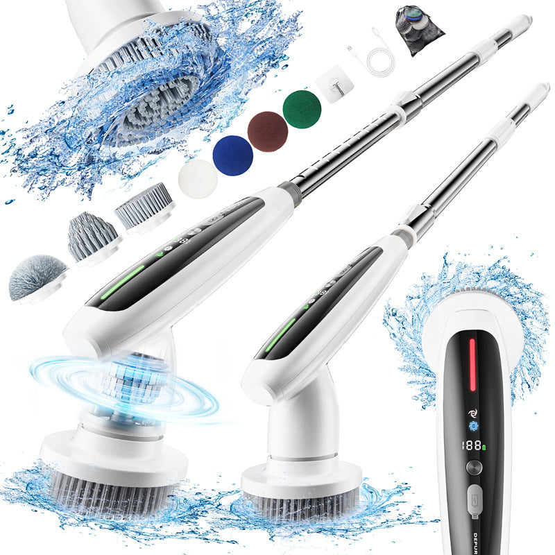 Electric cleaning brush, Amazon popular strong torque, silent and retractable intelligent induction variable speed electric cleaning brush