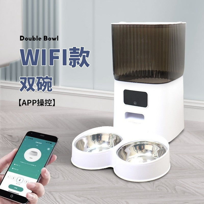 Cross-border explosive pet intelligent feeder cat supplies timing quantitative remote control automatic feeding camera
