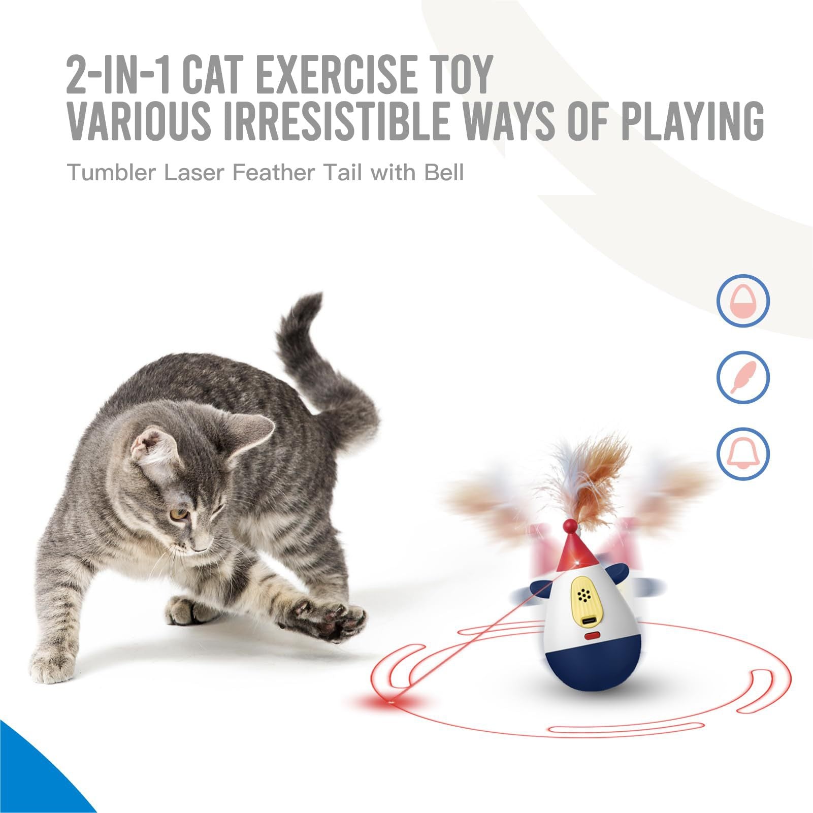 Tumbler cat laser interactive toy indoor automatic laser toy pet interactive toy Amazon hit