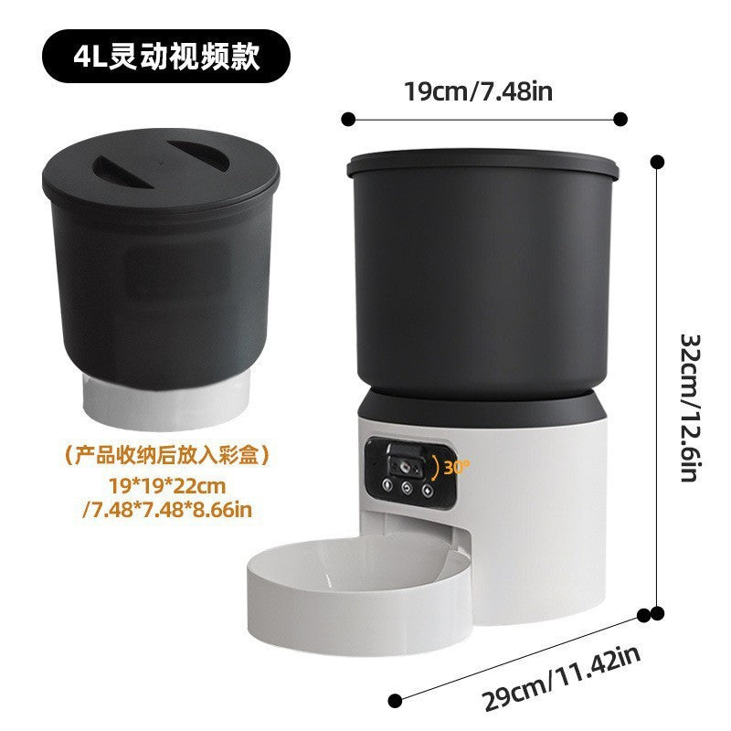 Cross-border explosive pet intelligent feeder cat supplies timing quantitative remote control automatic feeding camera